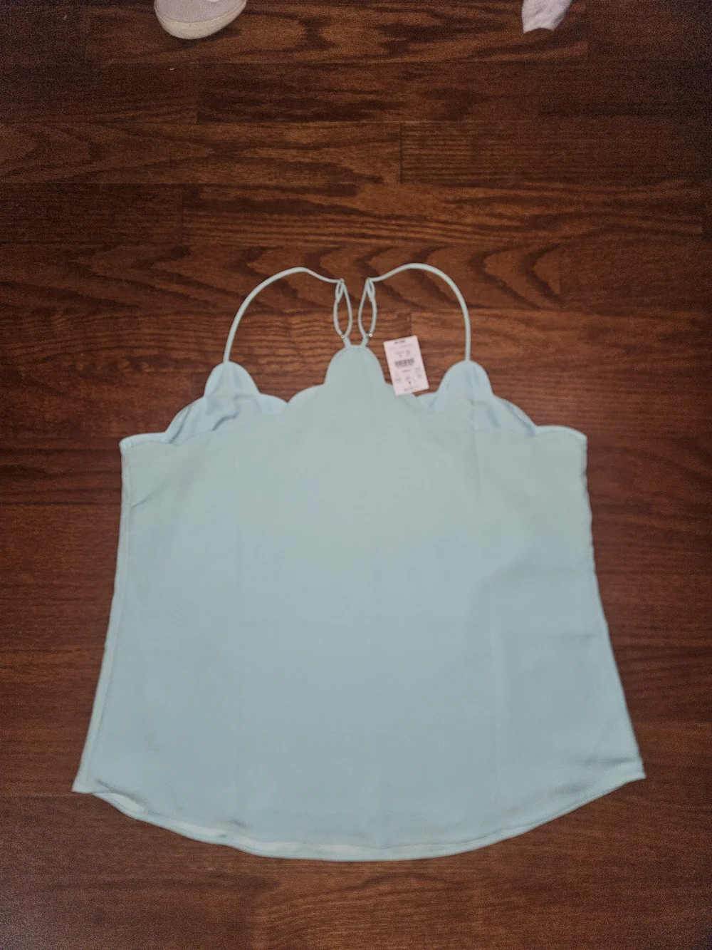 J. Crew Scallop Edge Light Aqua Camisole
